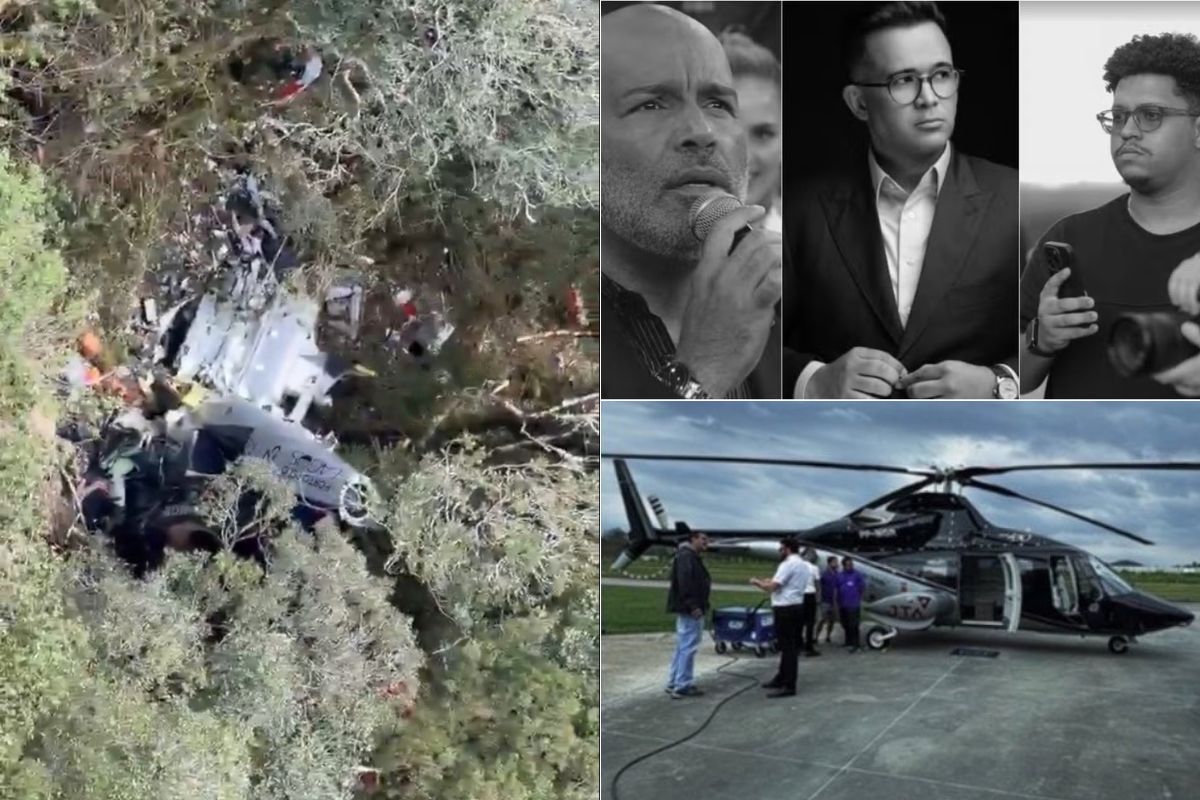 Helicóptero de Rick encontrado por equipes de resgate na Serra Catarinense.