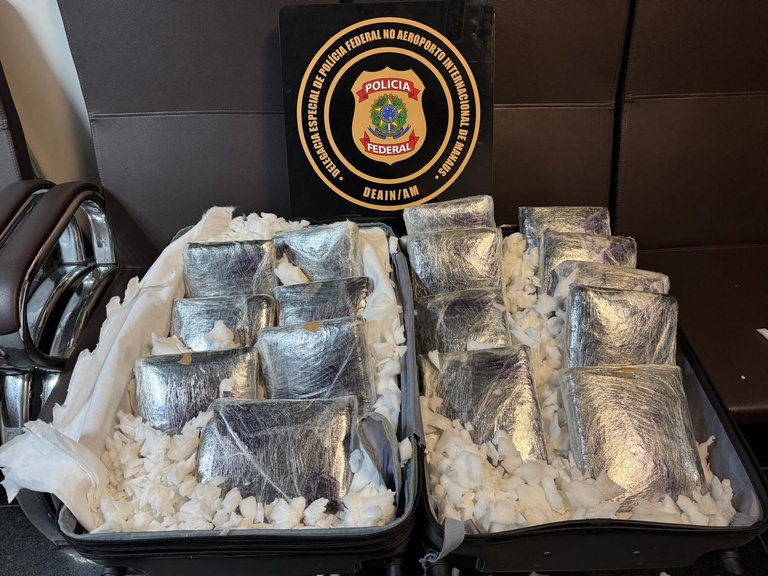 Skunk apreendido no Aeroporto de Manaus foi encontrado em bagagem de passageira que embarcaria para Belém.