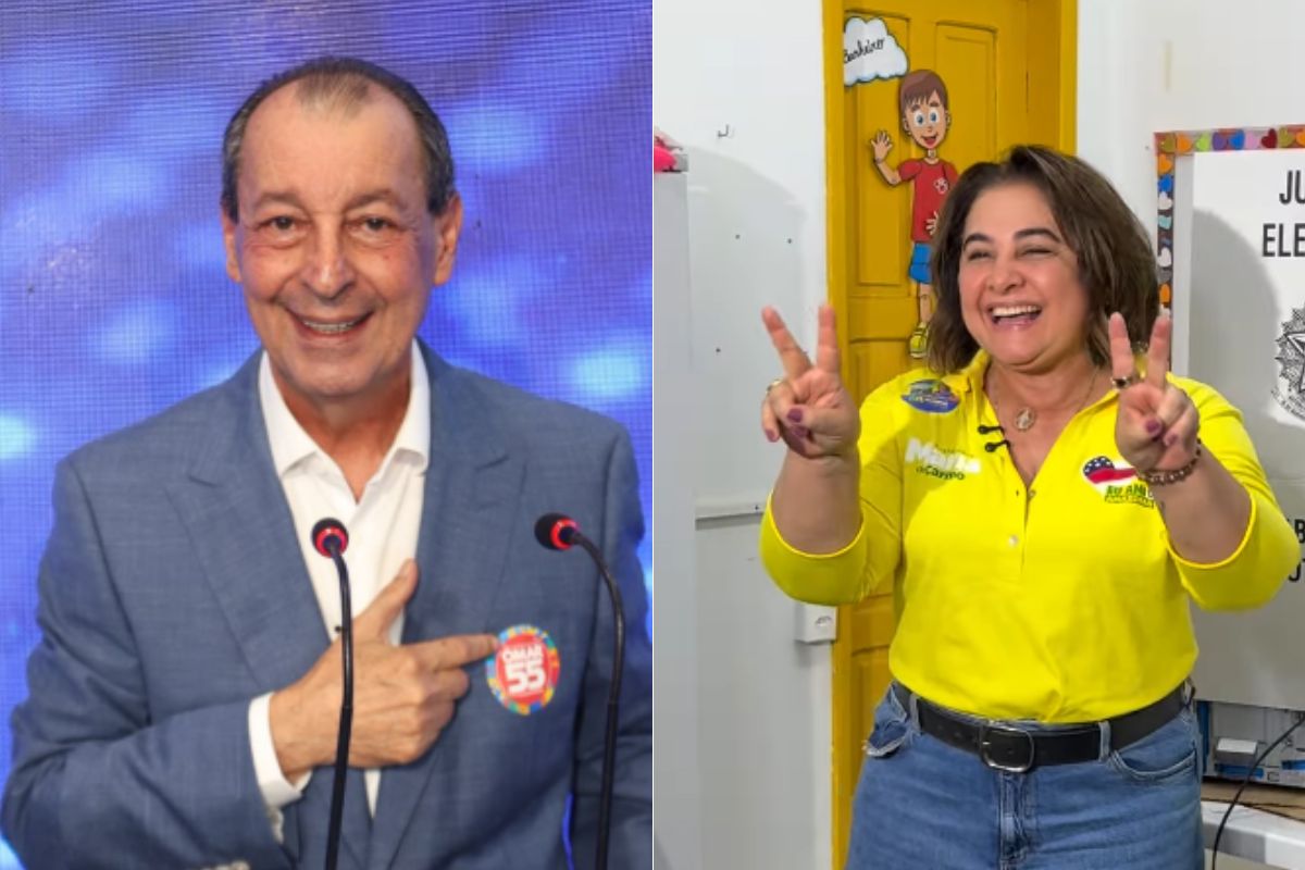 Segundo turno Amazonas entre Omar Aziz e Professora Maria do Carmo.